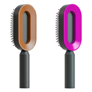 Self Cleaning Hair Brush Anti-Static Scalp Com