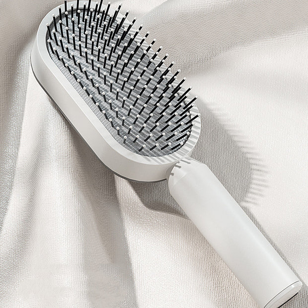 Self Cleaning Hair Brush Anti-Static Scalp Com