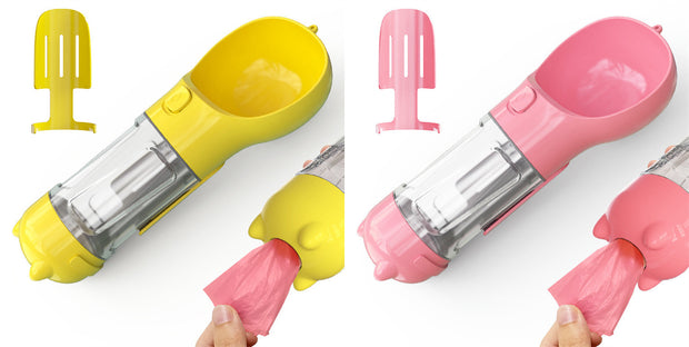 Portable 3‑in‑1 Dog Water Bottle Feeder and Bag
