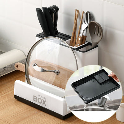 Kitchen Knife Holder Plastic Storage Rack Organizer for Tableware