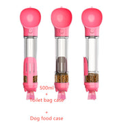 Portable 3‑in‑1 Dog Water Bottle Feeder and Bag