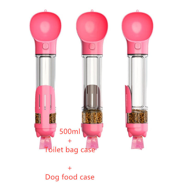 Portable 3‑in‑1 Dog Water Bottle Feeder and Bag