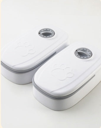 Smart Food Dispenser with Timer and Stainless Bowl