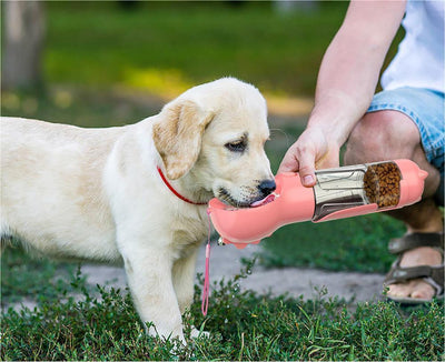 Portable 3‑in‑1 Dog Water Bottle Feeder and Bag