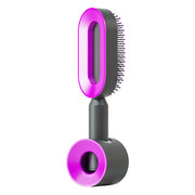 Self Cleaning Hair Brush Anti-Static Scalp Com