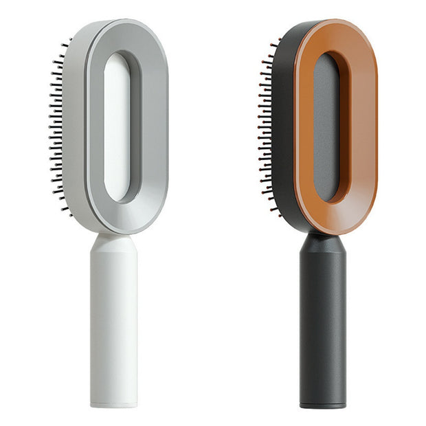 Self Cleaning Hair Brush Anti-Static Scalp Com