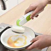 Long Handle Liquid-Filled Cleaning Brush With Two Replacement Heads