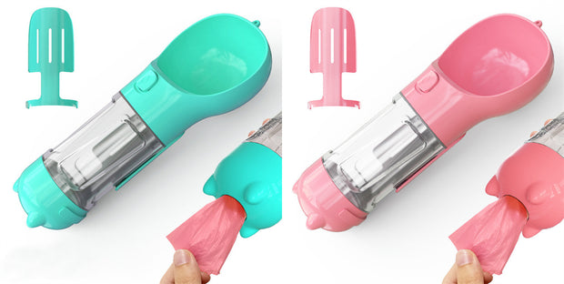 Portable 3‑in‑1 Dog Water Bottle Feeder and Bag