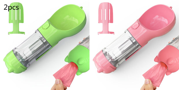 Portable 3‑in‑1 Dog Water Bottle Feeder and Bag