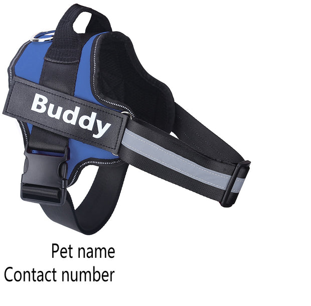 Custom No-Pull Reflective Dog Harness Adjustable Breathable Pet Vest