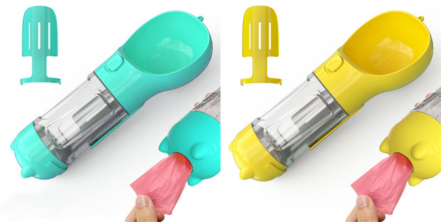 Portable 3‑in‑1 Dog Water Bottle Feeder and Bag