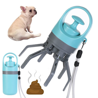 Portable Dog Pooper Scooper With Bag Dispenser Shovel
