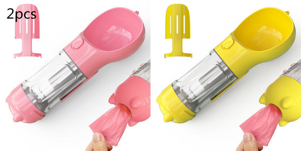Portable 3‑in‑1 Dog Water Bottle Feeder and Bag