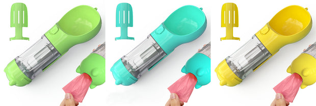 Portable 3‑in‑1 Dog Water Bottle Feeder and Bag