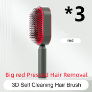 Self Cleaning Hair Brush Anti-Static Scalp Com