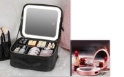 Smart LED Makeup Case with Mirror Large Travel Cosmetic Bag