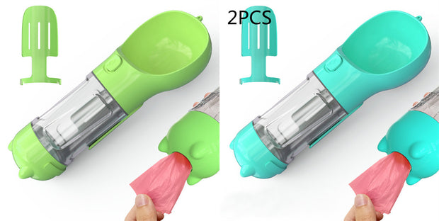 Portable 3‑in‑1 Dog Water Bottle Feeder and Bag