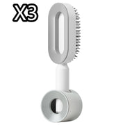 Self Cleaning Hair Brush Anti-Static Scalp Com