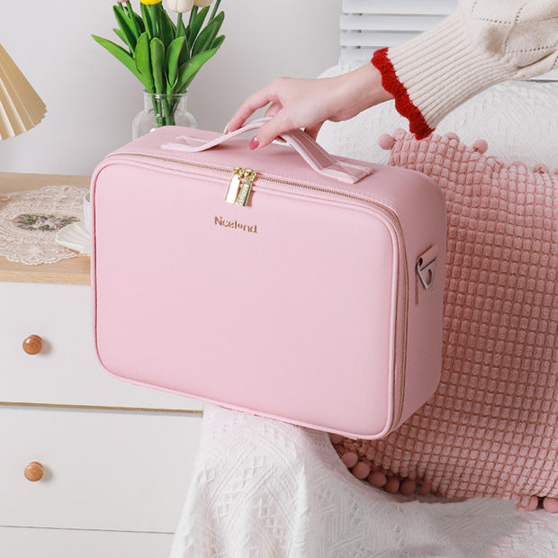 Smart LED Makeup Case with Mirror Large Travel Cosmetic Bag