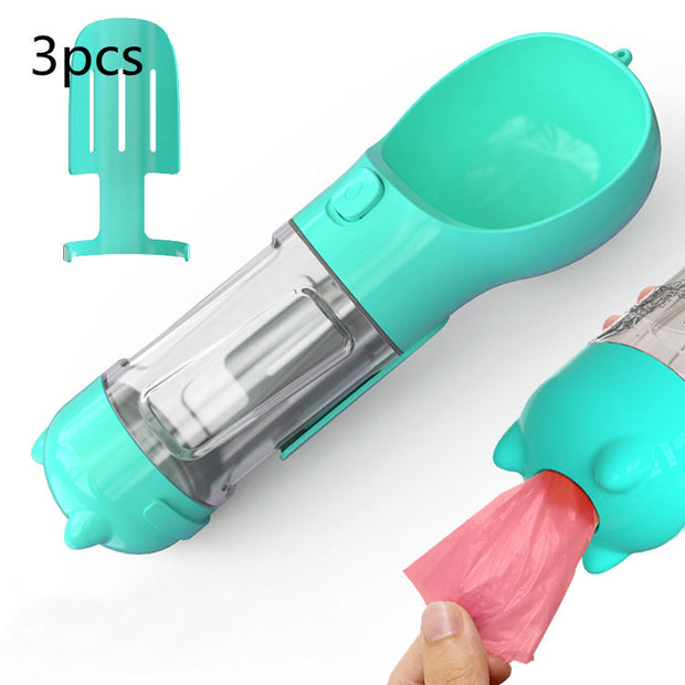 Portable 3‑in‑1 Dog Water Bottle Feeder and Bag