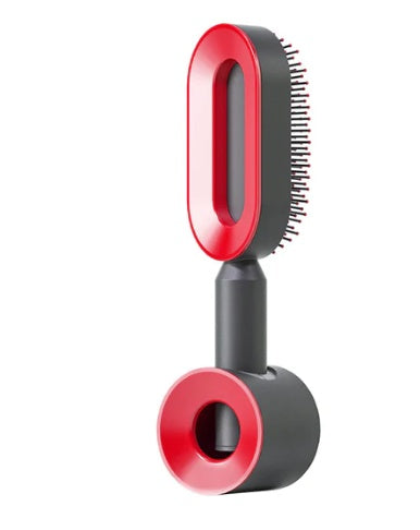 Self Cleaning Hair Brush Anti-Static Scalp Com