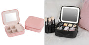 Smart LED Makeup Case with Mirror Large Travel Cosmetic Bag