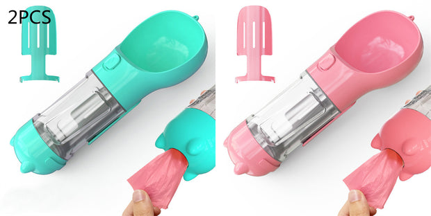 Portable 3‑in‑1 Dog Water Bottle Feeder and Bag