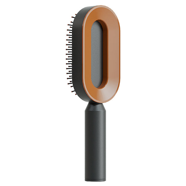 Self Cleaning Hair Brush Anti-Static Scalp Com