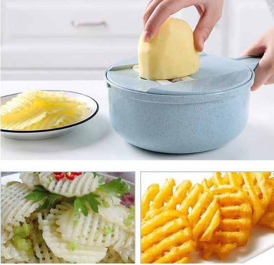 8 in 1 Mandoline Slicer Vegetable Cutter Peeler Grater Set