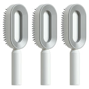 Self Cleaning Hair Brush Anti-Static Scalp Com