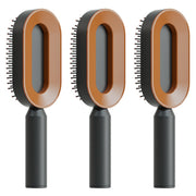 Self Cleaning Hair Brush Anti-Static Scalp Com