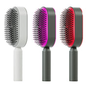 Self Cleaning Hair Brush Anti-Static Scalp Com