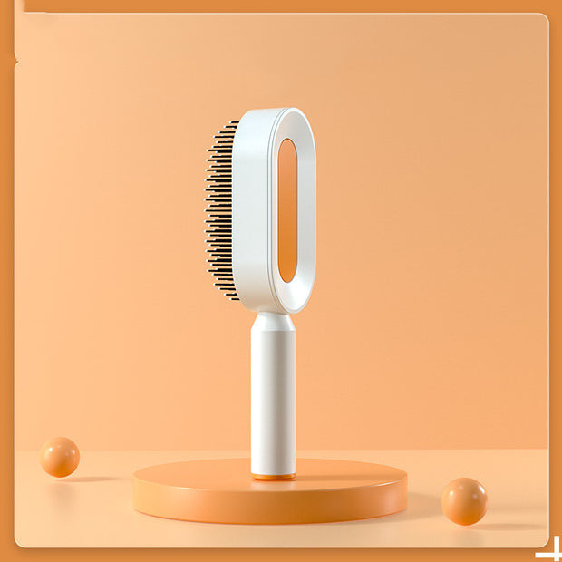 Self Cleaning Hair Brush Anti-Static Scalp Com