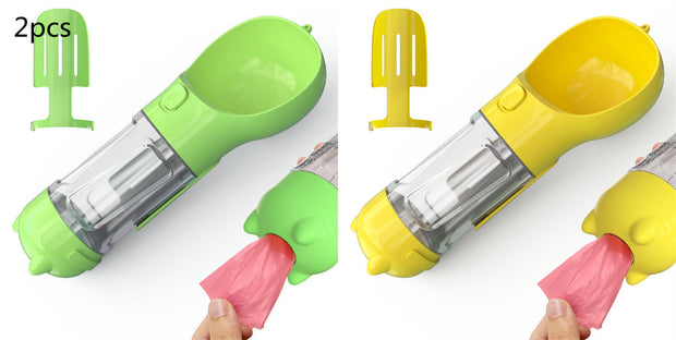 Portable 3‑in‑1 Dog Water Bottle Feeder and Bag