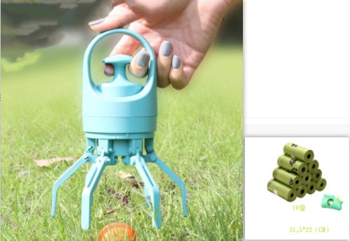 Portable Dog Pooper Scooper With Bag Dispenser Shovel