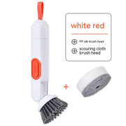 Long Handle Liquid-Filled Cleaning Brush With Two Replacement Heads
