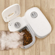 Smart Food Dispenser with Timer and Stainless Bowl
