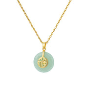 Oval Cat's Eye Pendant Titanium Steel Necklace Niche