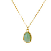 Oval Cat's Eye Pendant Titanium Steel Necklace Niche