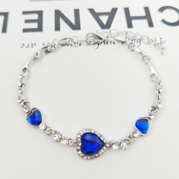 Ornament Diamond Heart Love Heart Simple Bracelet