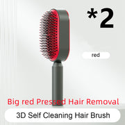 Self Cleaning Hair Brush Anti-Static Scalp Com