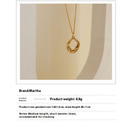 Circular Hollow Geometric Irregular Necklace