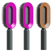 Self Cleaning Hair Brush Anti-Static Scalp Com