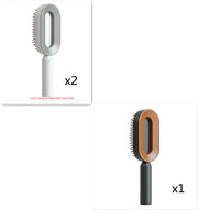 Self Cleaning Hair Brush Anti-Static Scalp Com