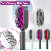 Self Cleaning Hair Brush Anti-Static Scalp Com