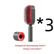 Self Cleaning Hair Brush Anti-Static Scalp Com