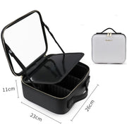 Smart LED Makeup Case with Mirror Large Travel Cosmetic Bag