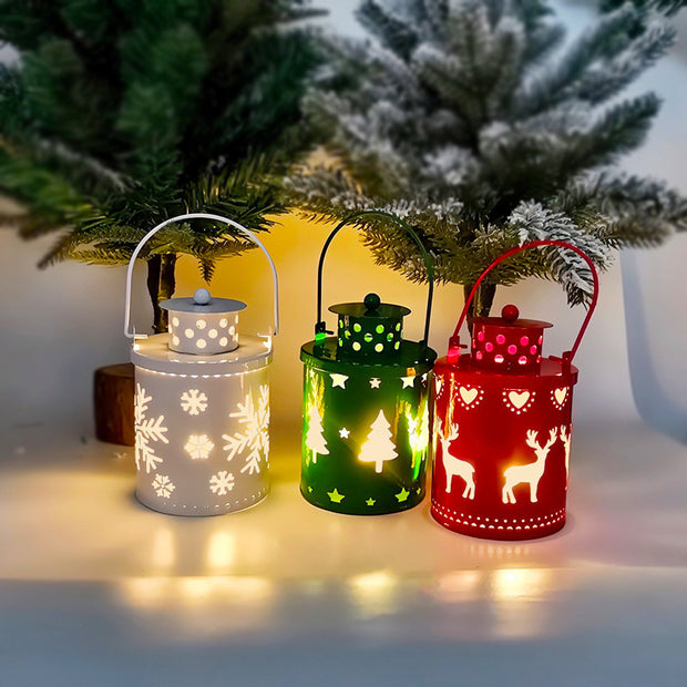LED Christmas Candle Lantern Nordic Style Holiday Decoration Lights Set