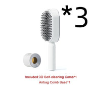 Self Cleaning Hair Brush Anti-Static Scalp Com