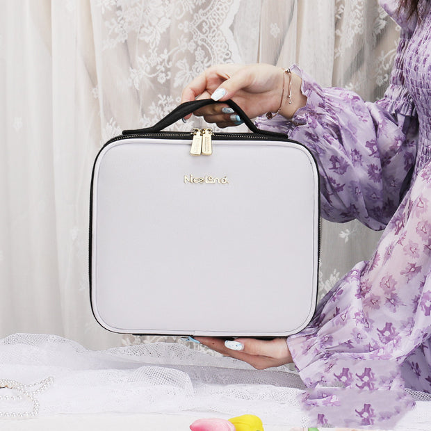 Smart LED Makeup Case with Mirror Large Travel Cosmetic Bag